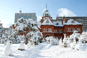 雪の中の札幌
