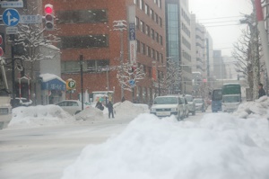 札幌は今日も雪だった